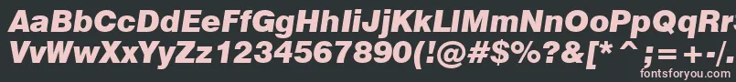 Swiss721BlackItalicBt Font – Pink Fonts on Black Background