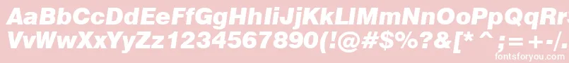 Swiss721BlackItalicBt Font – White Fonts on Pink Background