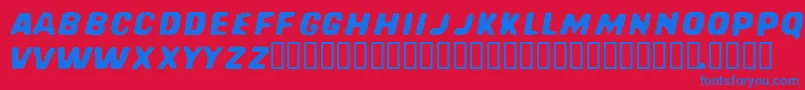 Redcfm Font – Blue Fonts on Red Background