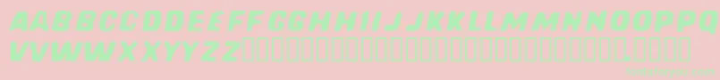 Redcfm Font – Green Fonts on Pink Background