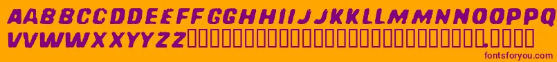 Redcfm Font – Purple Fonts on Orange Background