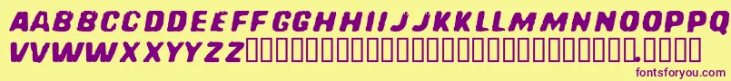 Redcfm Font – Purple Fonts on Yellow Background