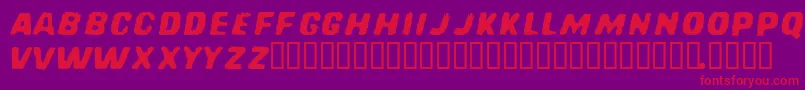 Redcfm Font – Red Fonts on Purple Background