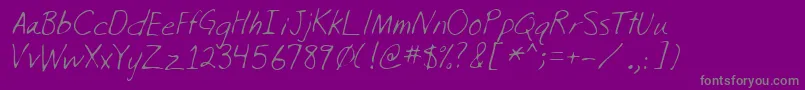 ReidRegular Font – Gray Fonts on Purple Background