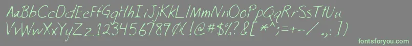 ReidRegular Font – Green Fonts on Gray Background