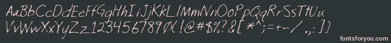 ReidRegular Font – Pink Fonts on Black Background