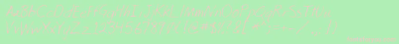 ReidRegular Font – Pink Fonts on Green Background
