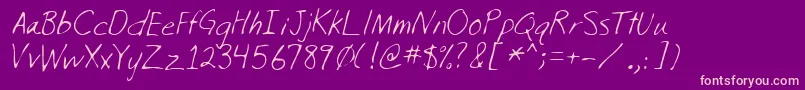 ReidRegular Font – Pink Fonts on Purple Background