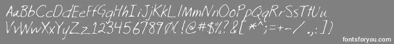 フォントReidRegular – 灰色の背景に白い文字