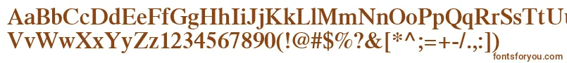 Шрифт GrecoSsiSemiBold – коричневые шрифты на белом фоне