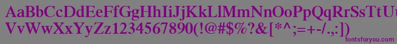 Шрифт GrecoSsiSemiBold – фиолетовые шрифты на сером фоне