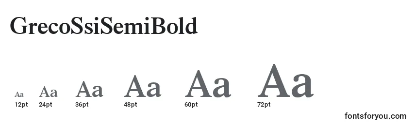 GrecoSsiSemiBold Font Sizes
