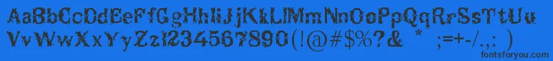 Шрифт Breakable – чёрные шрифты на синем фоне