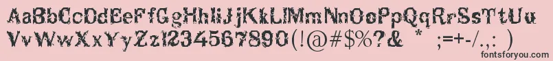Шрифт Breakable – чёрные шрифты на розовом фоне