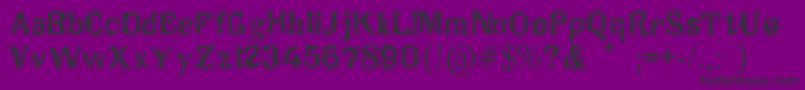 Czcionka Breakable – czarne czcionki na fioletowym tle