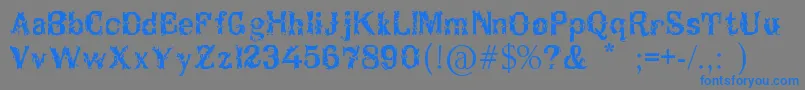 Breakable Font – Blue Fonts on Gray Background