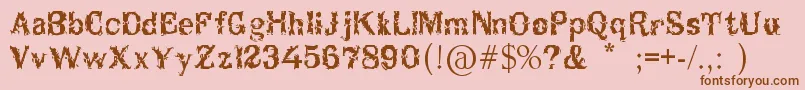 Breakable Font – Brown Fonts on Pink Background
