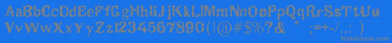 Шрифт Breakable – серые шрифты на синем фоне
