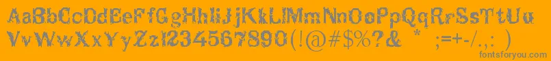 フォントBreakable – オレンジの背景に灰色の文字