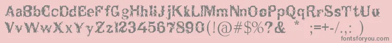 Breakable-fontti – harmaat kirjasimet vaaleanpunaisella taustalla