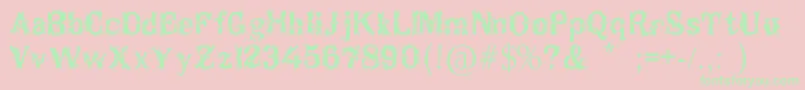 Breakable Font – Green Fonts on Pink Background