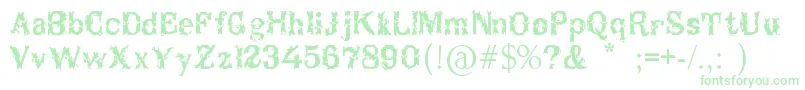 Breakable Font – Green Fonts on White Background