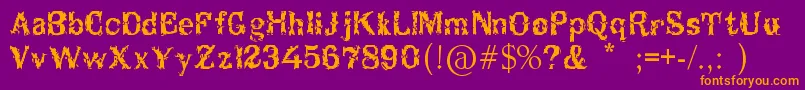 Breakable Font – Orange Fonts on Purple Background