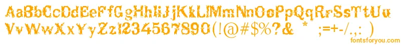 Breakable-Schriftart – Orangefarbene Schriften auf weißem Hintergrund