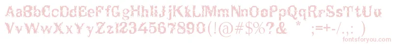 Breakable Font – Pink Fonts on White Background