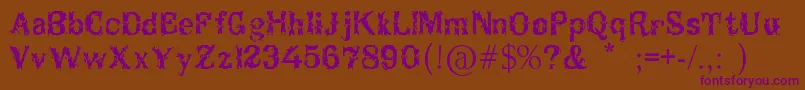 Шрифт Breakable – фиолетовые шрифты на коричневом фоне
