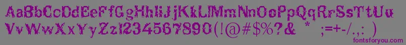 Breakable Font – Purple Fonts on Gray Background