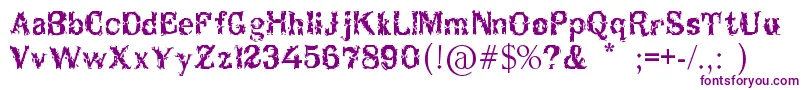 Breakable-Schriftart – Violette Schriften auf weißem Hintergrund