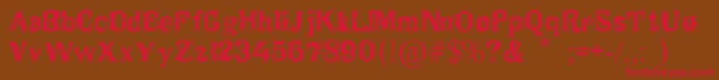 Breakable Font – Red Fonts on Brown Background