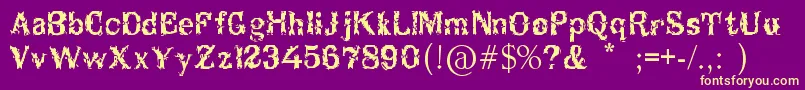 Шрифт Breakable – жёлтые шрифты на фиолетовом фоне