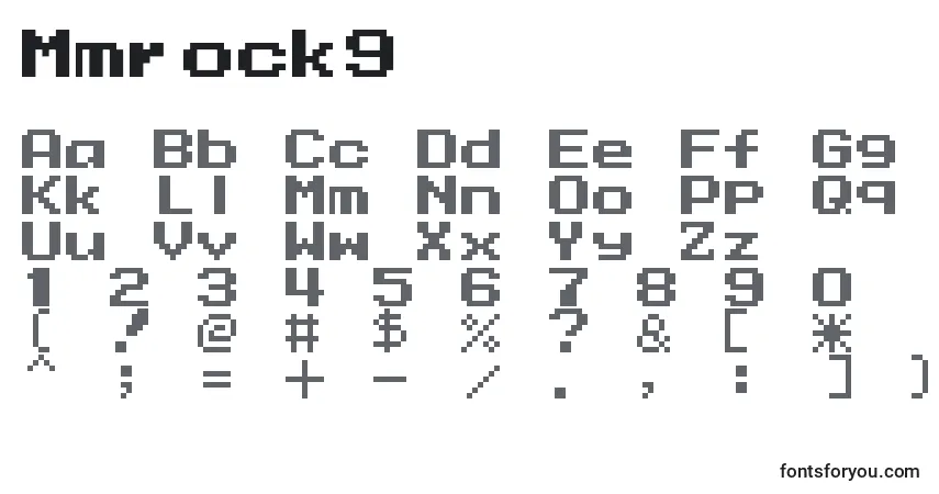 Schriftart Mmrock9 (22537) – Alphabet, Zahlen, spezielle Symbole