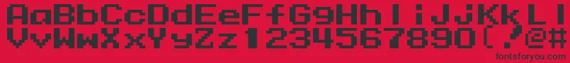 Mmrock9 Font – Black Fonts on Red Background