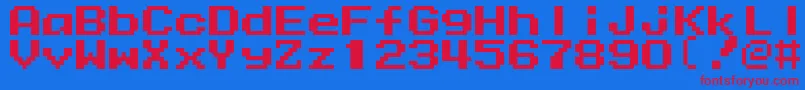 Mmrock9 Font – Red Fonts on Blue Background