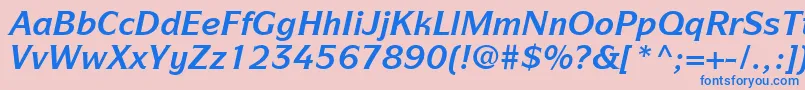 ItcSymbolLtBoldItalic Font – Blue Fonts on Pink Background