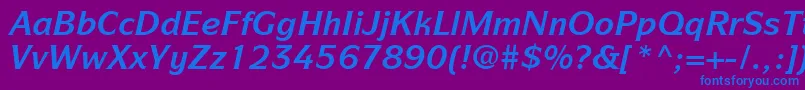 fuente ItcSymbolLtBoldItalic – Fuentes Azules Sobre Fondo Morado