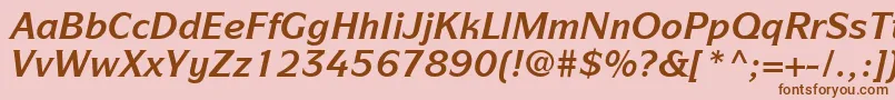 ItcSymbolLtBoldItalic Font – Brown Fonts on Pink Background