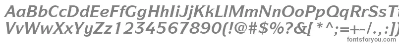 ItcSymbolLtBoldItalic-Schriftart – Graue Schriften auf weißem Hintergrund