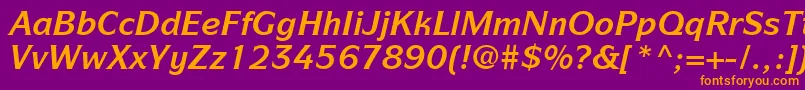 ItcSymbolLtBoldItalic Font – Orange Fonts on Purple Background