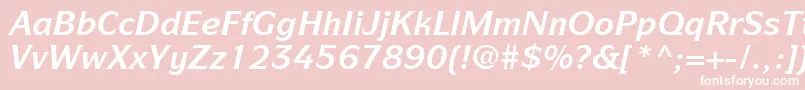 ItcSymbolLtBoldItalic Font – White Fonts on Pink Background