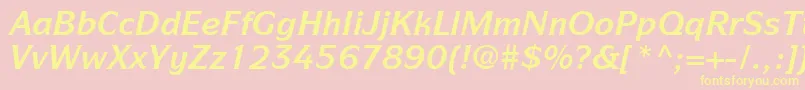 ItcSymbolLtBoldItalic Font – Yellow Fonts on Pink Background