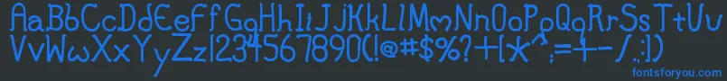 MaryJane Font – Blue Fonts on Black Background