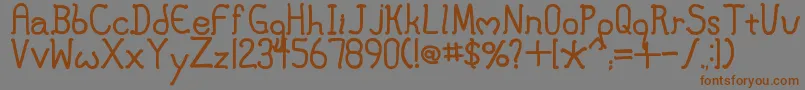MaryJane Font – Brown Fonts on Gray Background