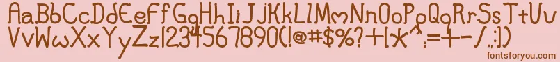 MaryJane Font – Brown Fonts on Pink Background