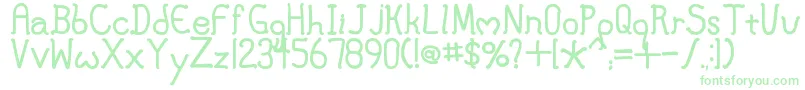 MaryJane Font – Green Fonts on White Background