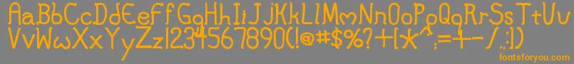 MaryJane Font – Orange Fonts on Gray Background