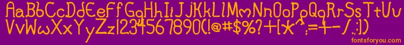 MaryJane Font – Orange Fonts on Purple Background